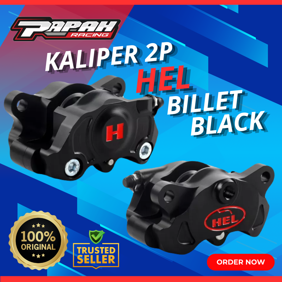 KALIPER CALIPER HEL 2P BILLET BLACK HITAM